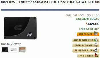 Intel ssd SLC price drop